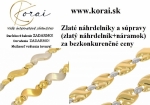 Zlaté náhrdelníky a súpravy (zlatý náhrdelník + zlatý náramok) - Korai
